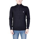 Association américaine de polo Pull zippé noir pour homme